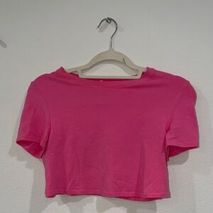Skims Pink Crop Top